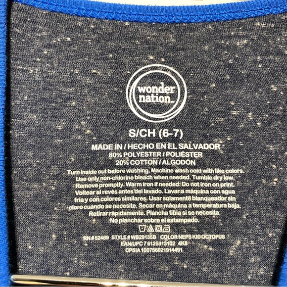 🛍️4 for 20$ / Wonder Nation Tank Top Squid / Navy / S (6-7) - Picture 3 of 4